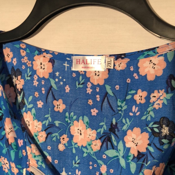 Halife Women's Printed Tassel Tie Neck Loose Fit Bohemian Tunic Dress Si… - Picture 8 of 10